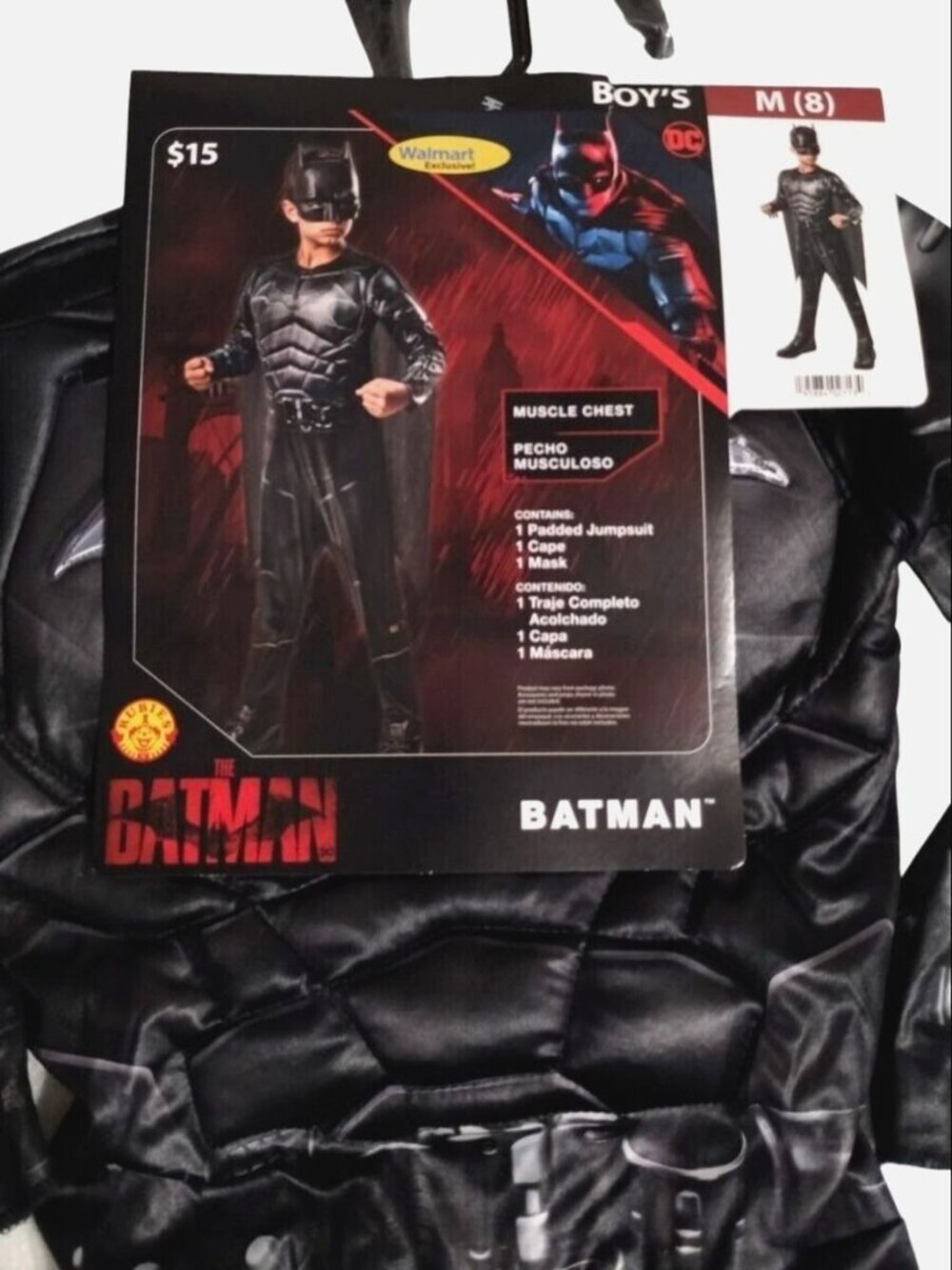 The Batman Boys 3 Piece Padded Muscle Costume Medium 8 New Halloween Cosplay